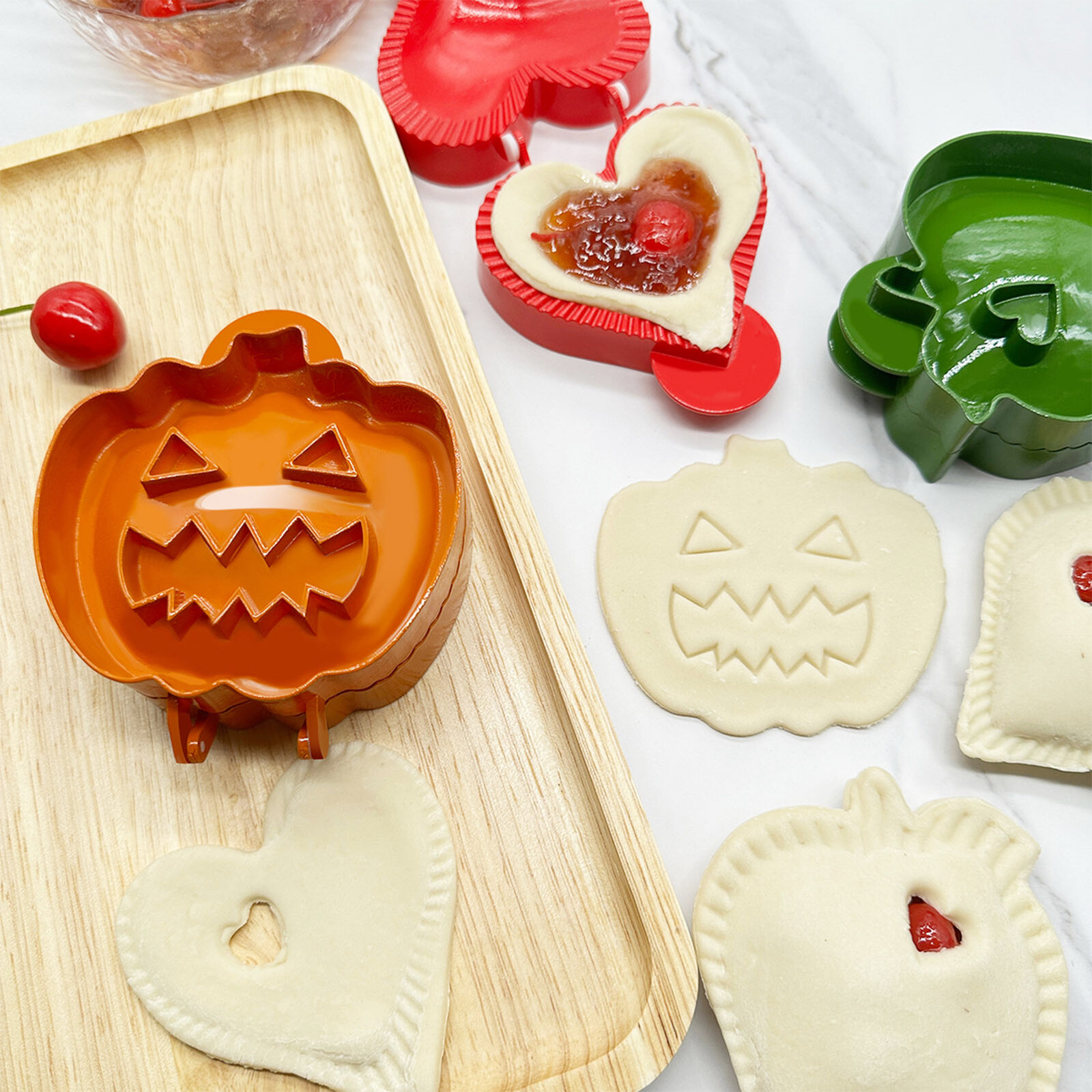 Mini Hand Pie Molds Set Pocket Pie Mould Dough Press Mold Tools Christmas  Halloween Baking Supplies